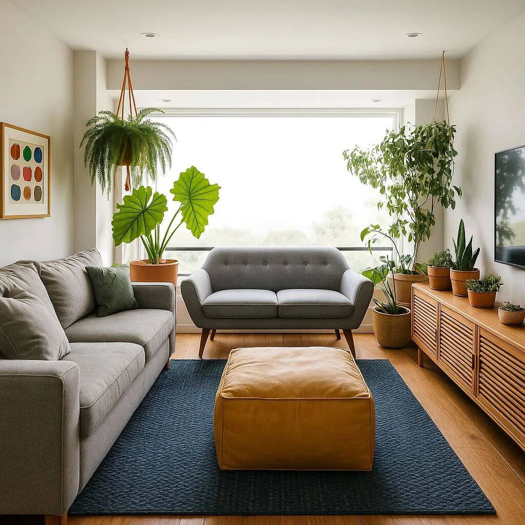 Casa pequena com plantas