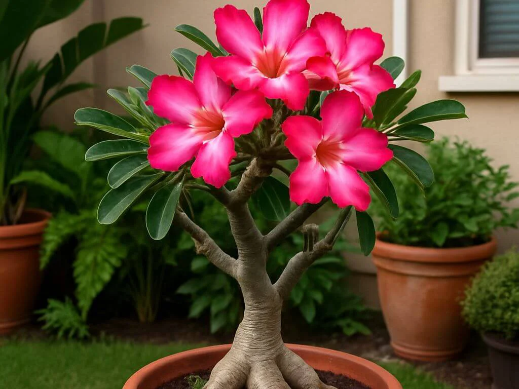 Rosa do deserto em vasos