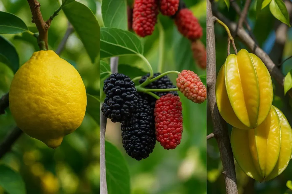 frutas tropicais no jardim