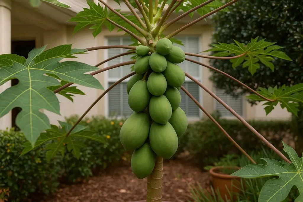 mamoeiro no jardim