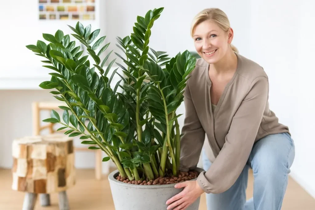 Decoração da zamioculcas